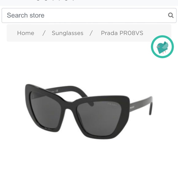 Prada frames feature a Cat Eye shape perfect for round or oval shaped faces. - Picture 6 of 12